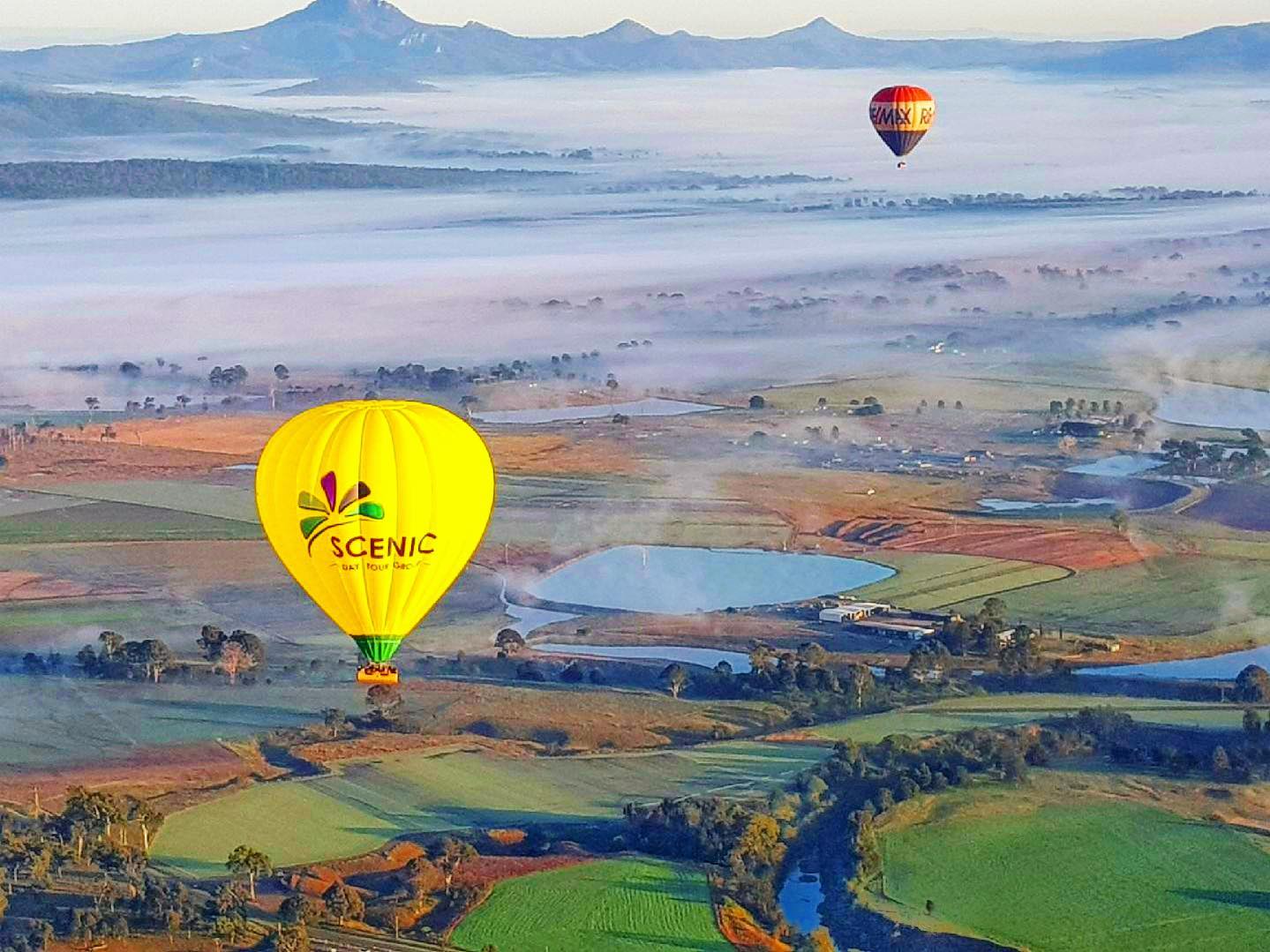 60 Minute Balloon Flight + Breakfast + Springbrook Day Tour