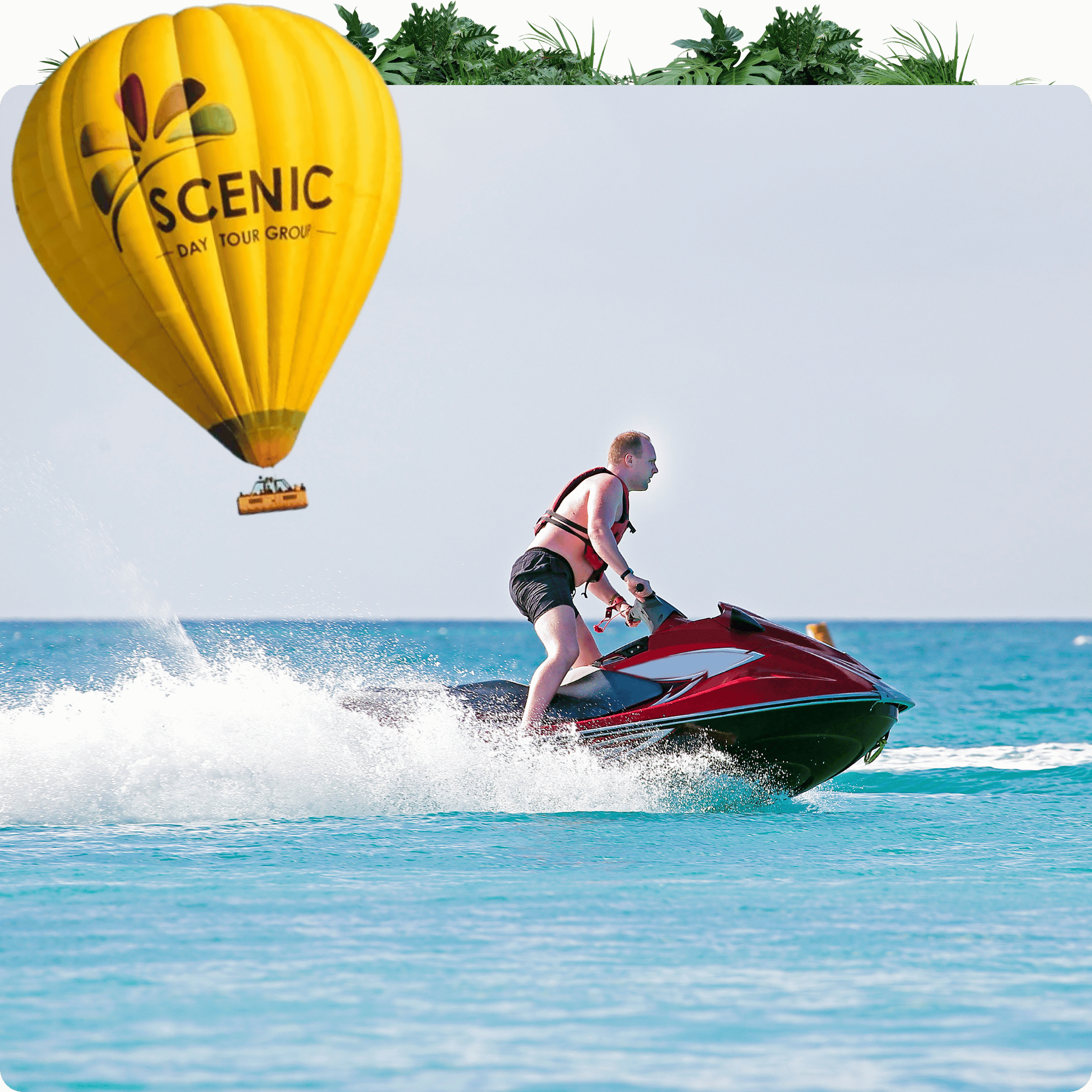 60 Minute Balloon Flight + Breakfast + 1.5hr Jet Ski Safari