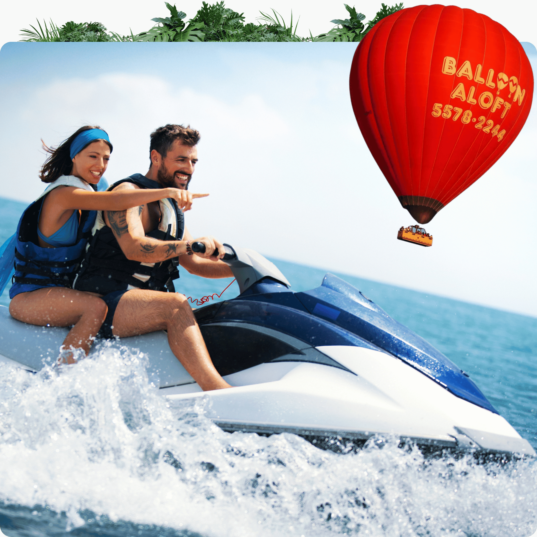 60 Minute Balloon Flight + Breakfast + 30min Jet Ski Safari Twin Share